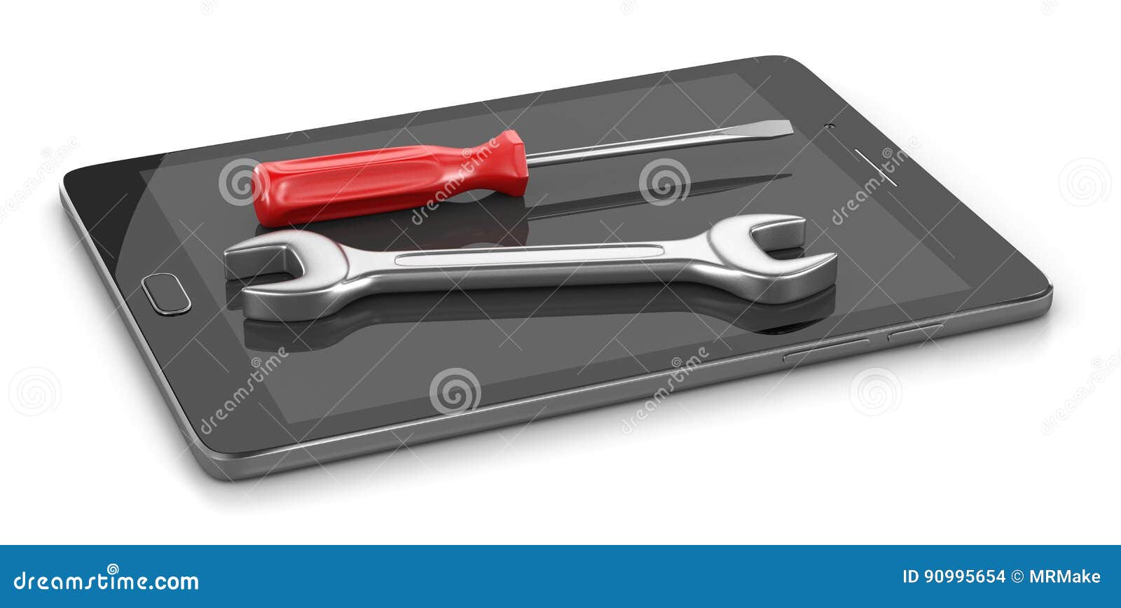 Tablet Pc Repair Service stock illustration. Illustration of setup