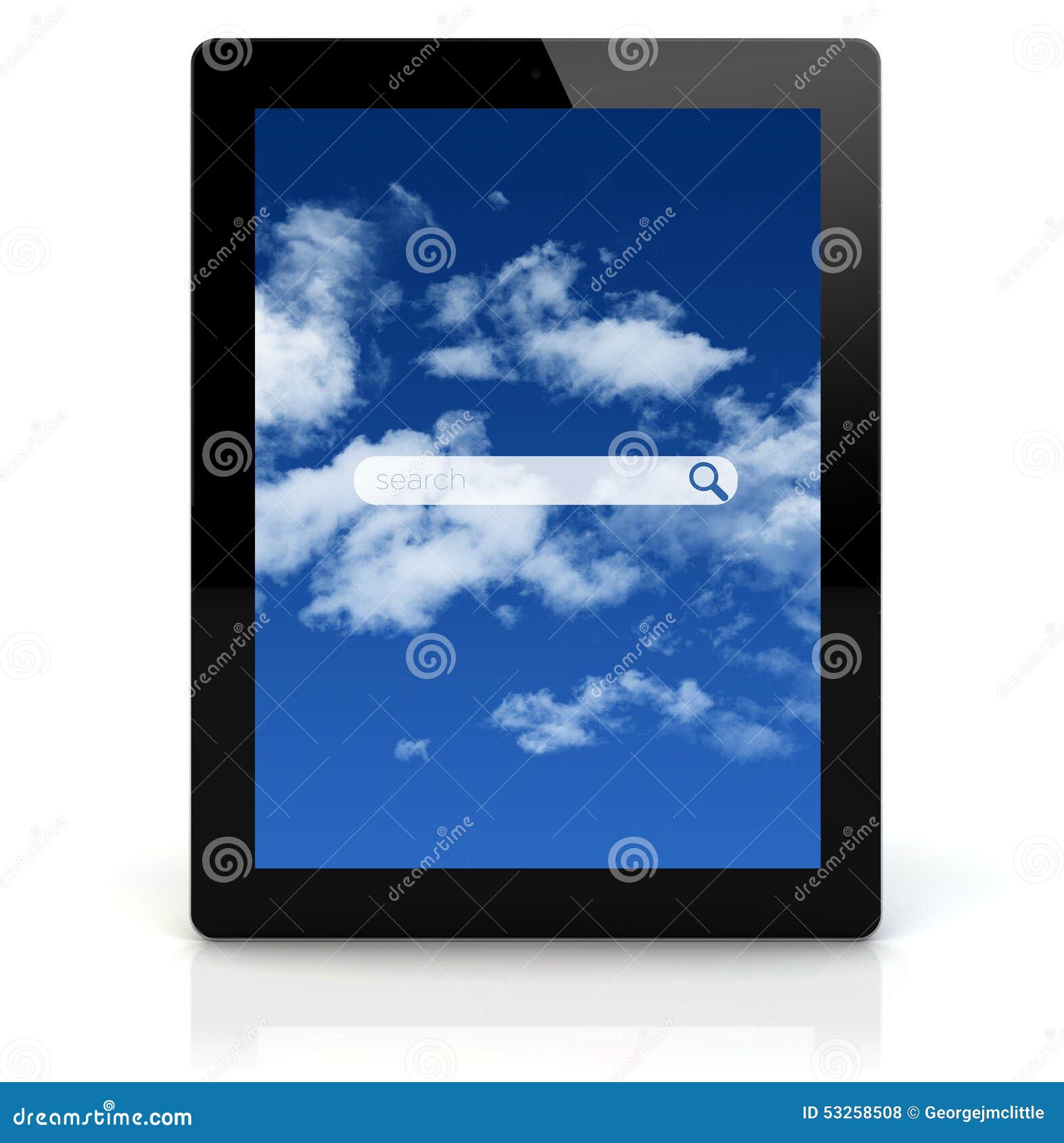Tablet Pc Search Online Application Stock Illustration Illustration