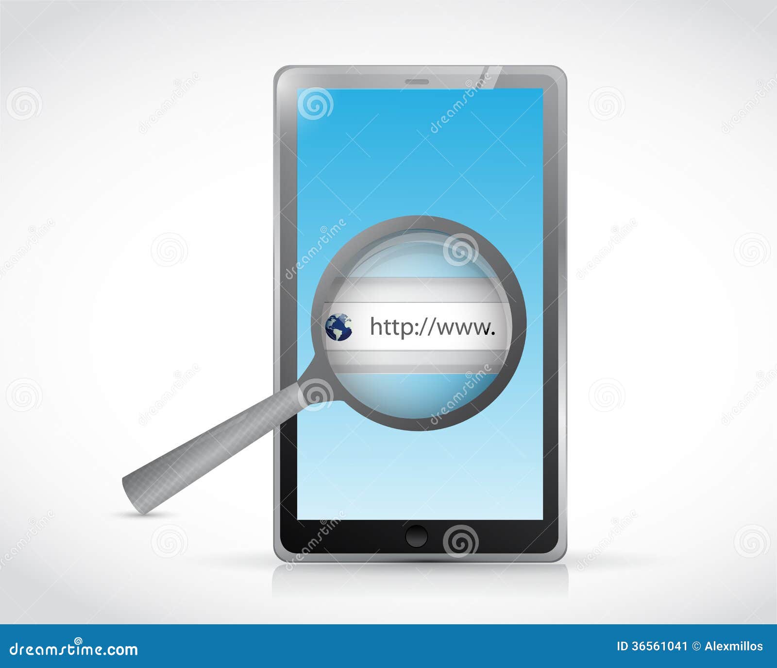 Tablet Search Bar Online Illustration Design Stock Illustration