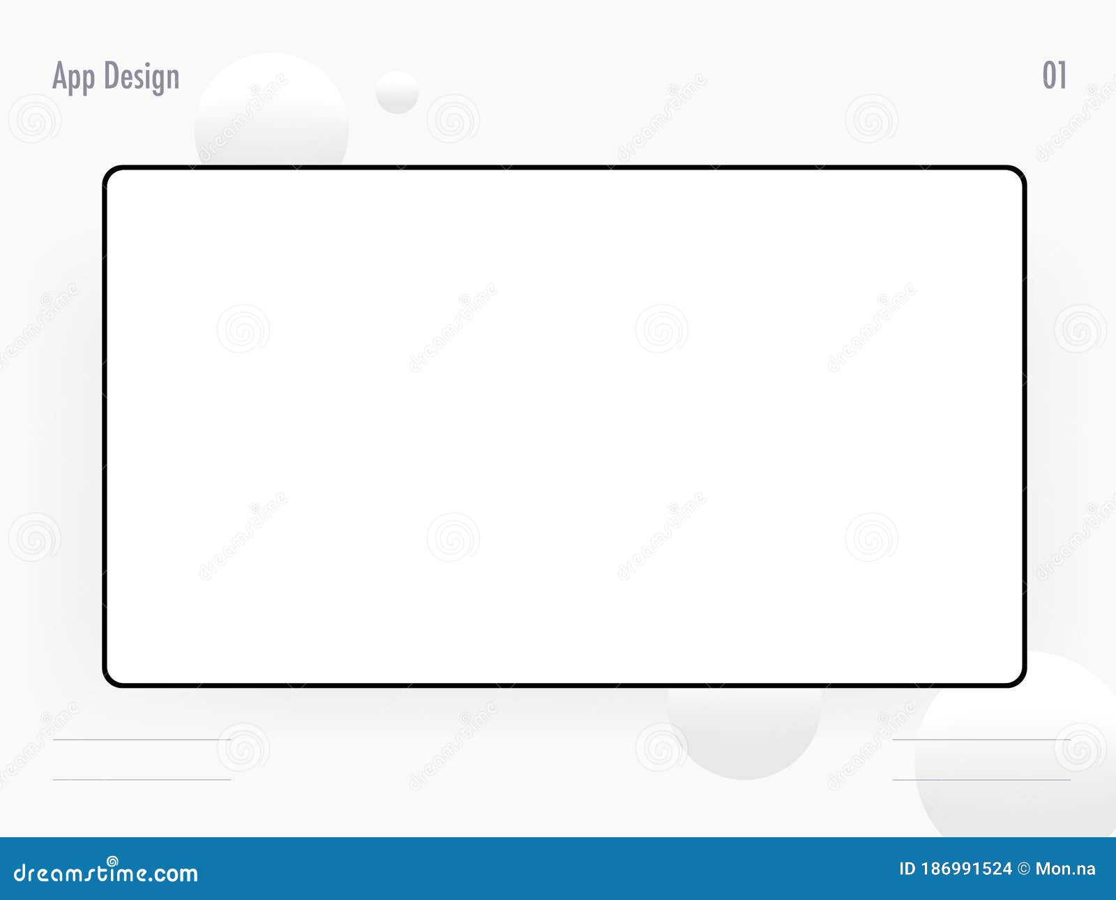 Tablet Template Wireframe Mockup for App Design Stock Vector