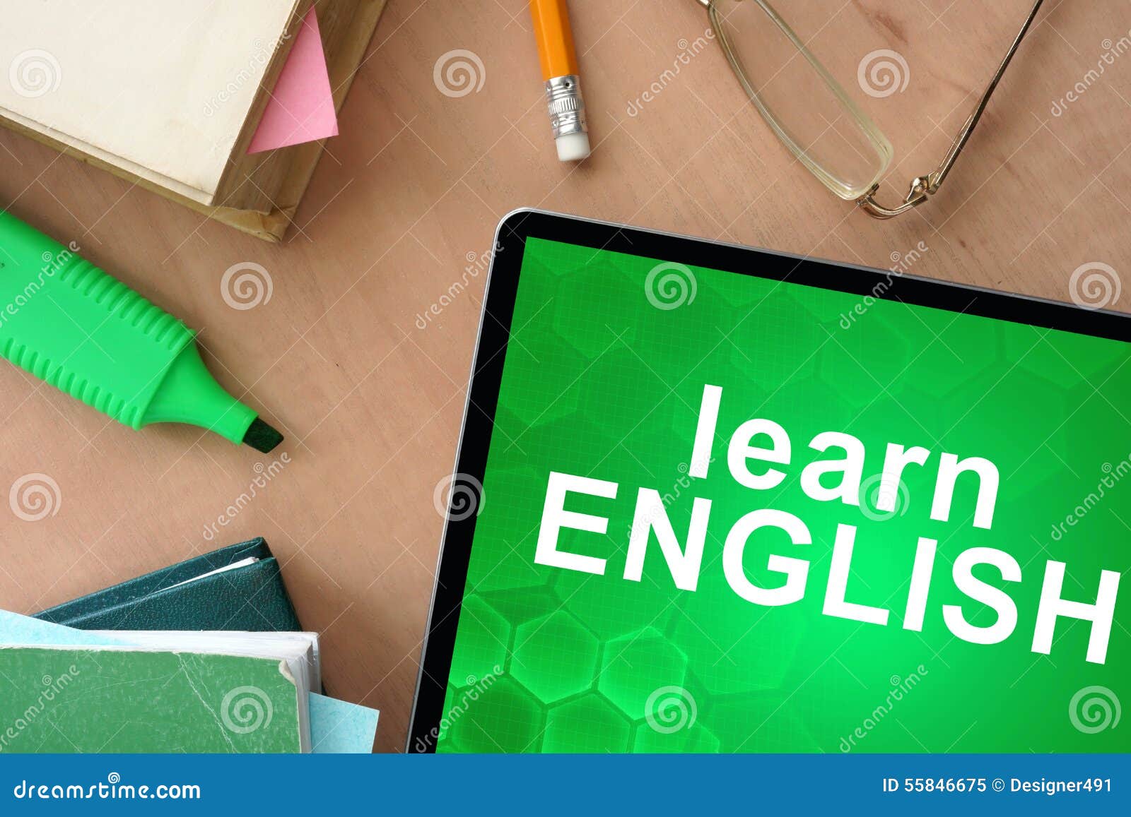 Tablet Words Learn English Stock Photos Free & RoyaltyFree Stock