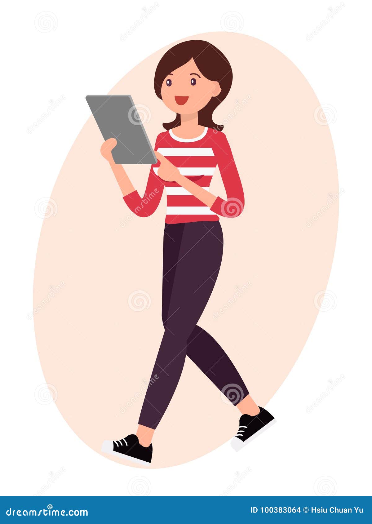 Tableta De Observación Del Soporte Femenino De La Mujer Del Diseño De Personaje De Dibujos Animados Con Ilustración del Vector - Ilustración de mochila, alineada: 100383064 Tableta De Observación Del Soporte Femenino De La Mujer Del Diseño De Personaje De Dibujos Animados Con Ilustración del Vector - Ilustración de mochila, alineada: 100383064