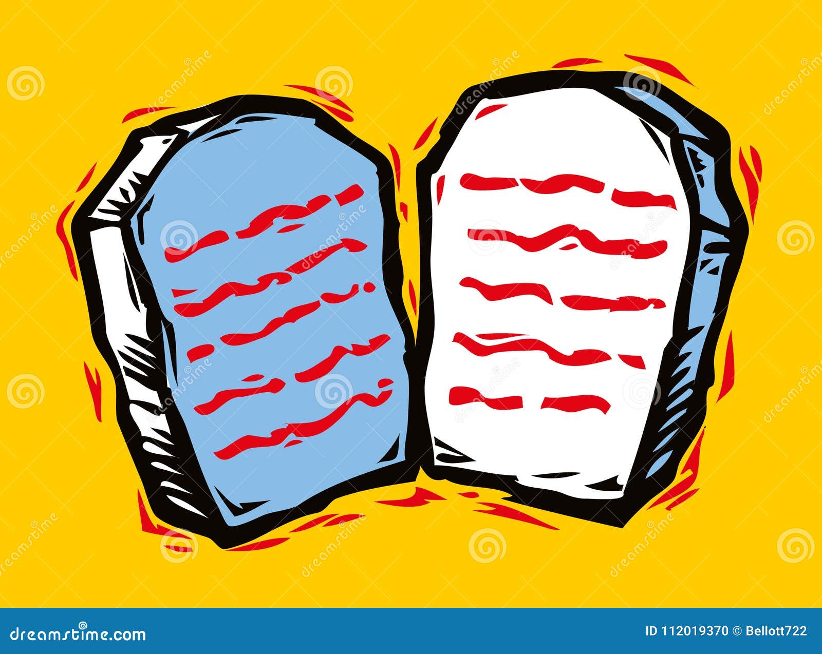 The tablets of the Law stock illustration. Illustration of written