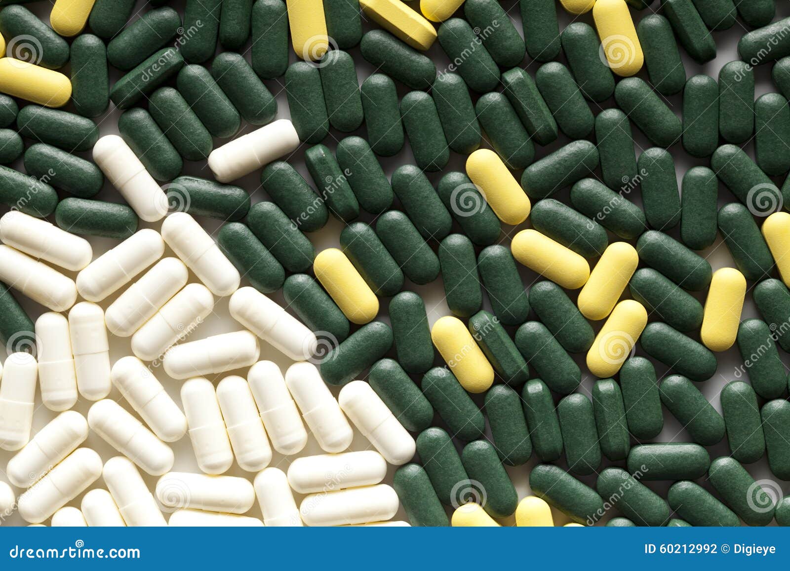 Medication With Different Types And Colours. Tablets And Pils Royalty
