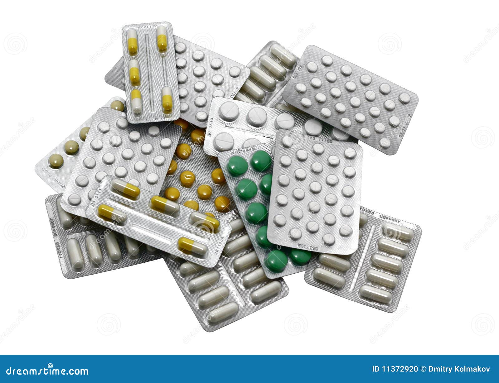 Tablets in a package. stock photo. Image of object, medicament 11372920