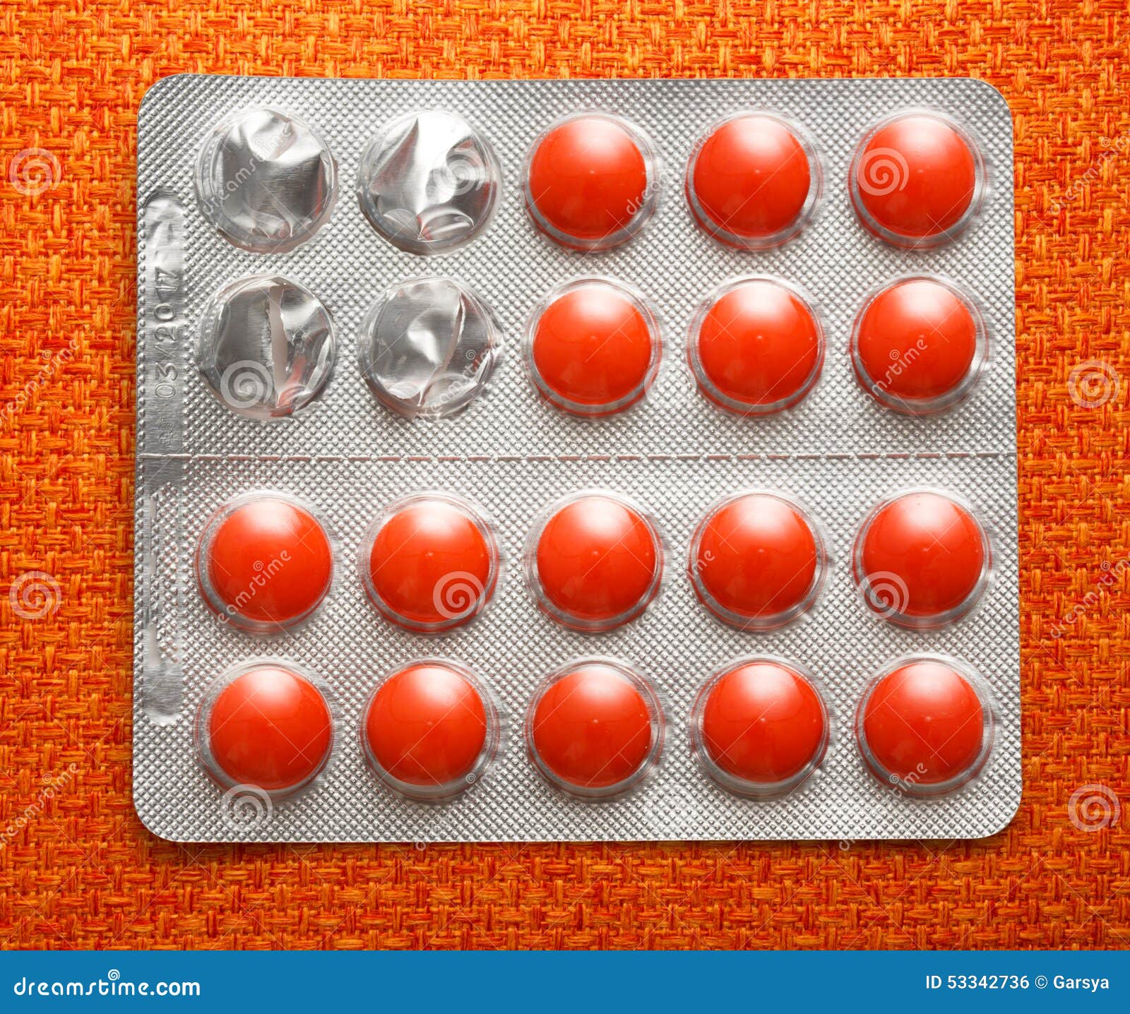 Tablets in plastic packing stock photo. Image of industry 53342736