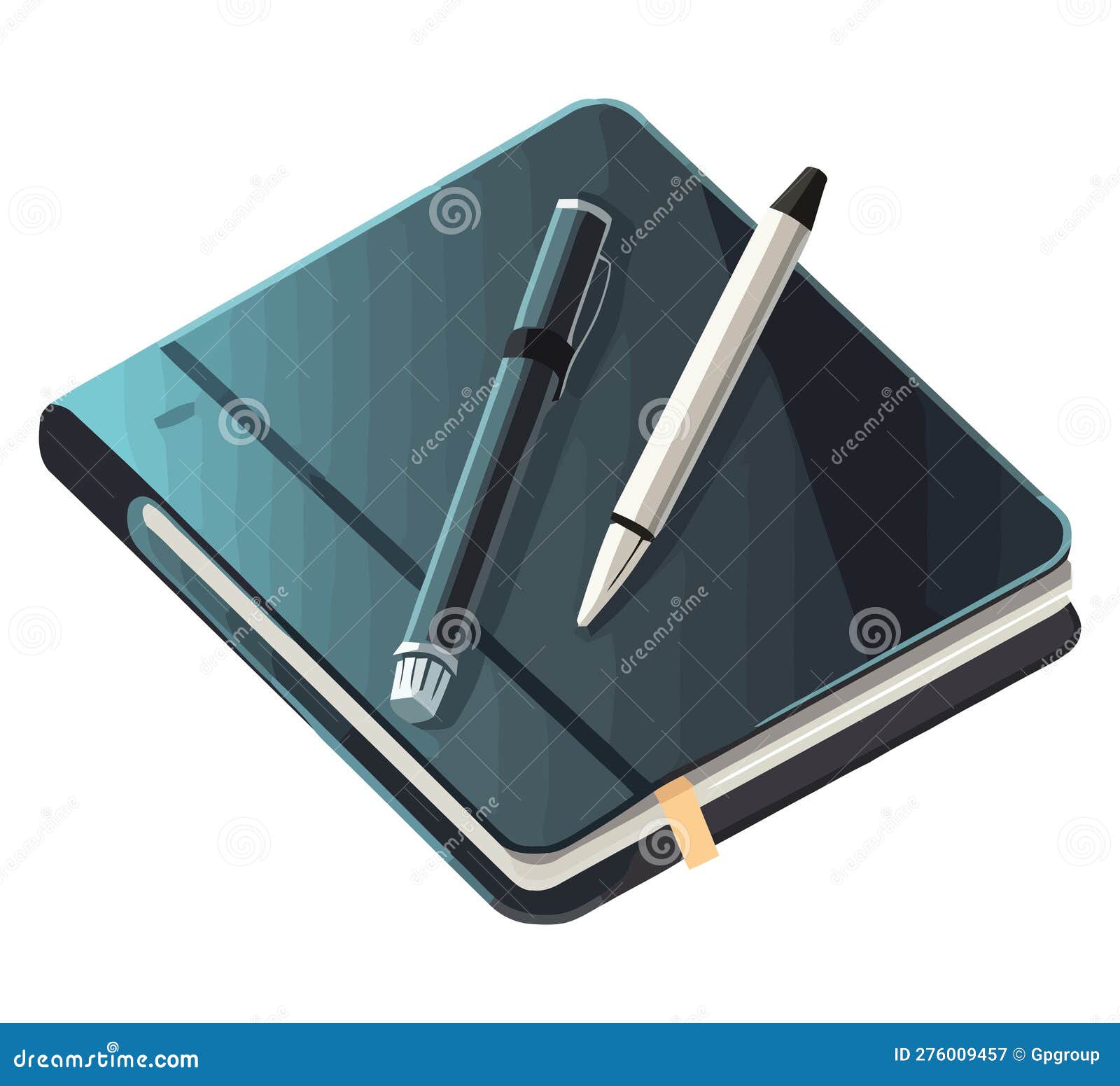 Tablette avec stylos illustration de vecteur. Illustration du pointe -  276009457