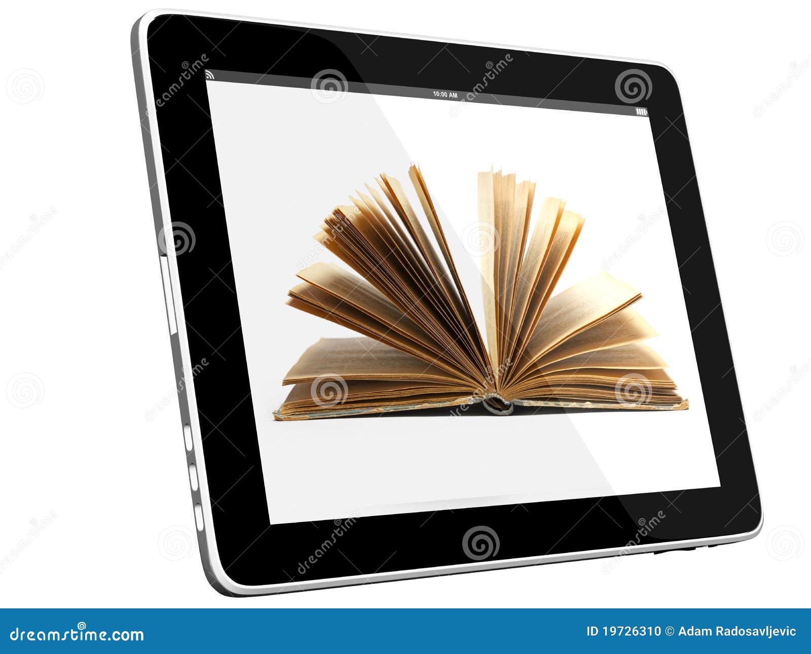 Tablette Und buch Stockfoto Bild von buch, konzept 19726310