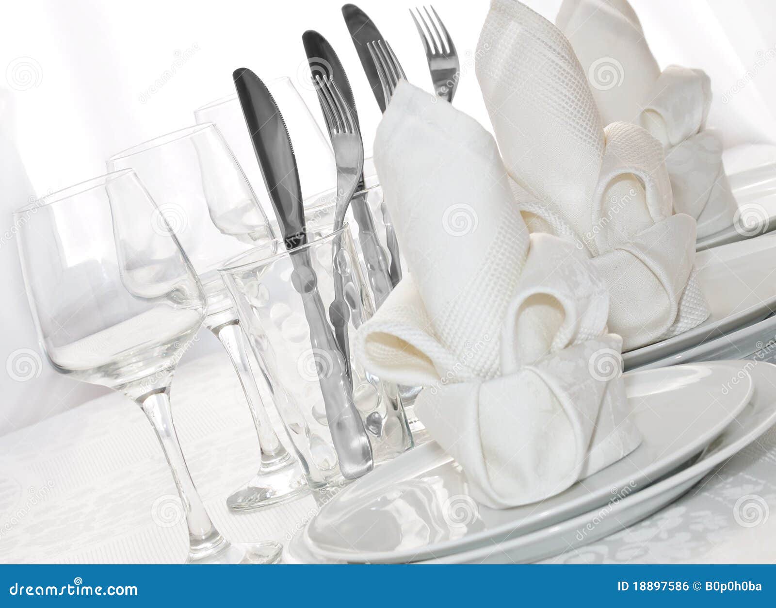 Tableware stock photo. Image of glasses, cafe, chrome 18897586
