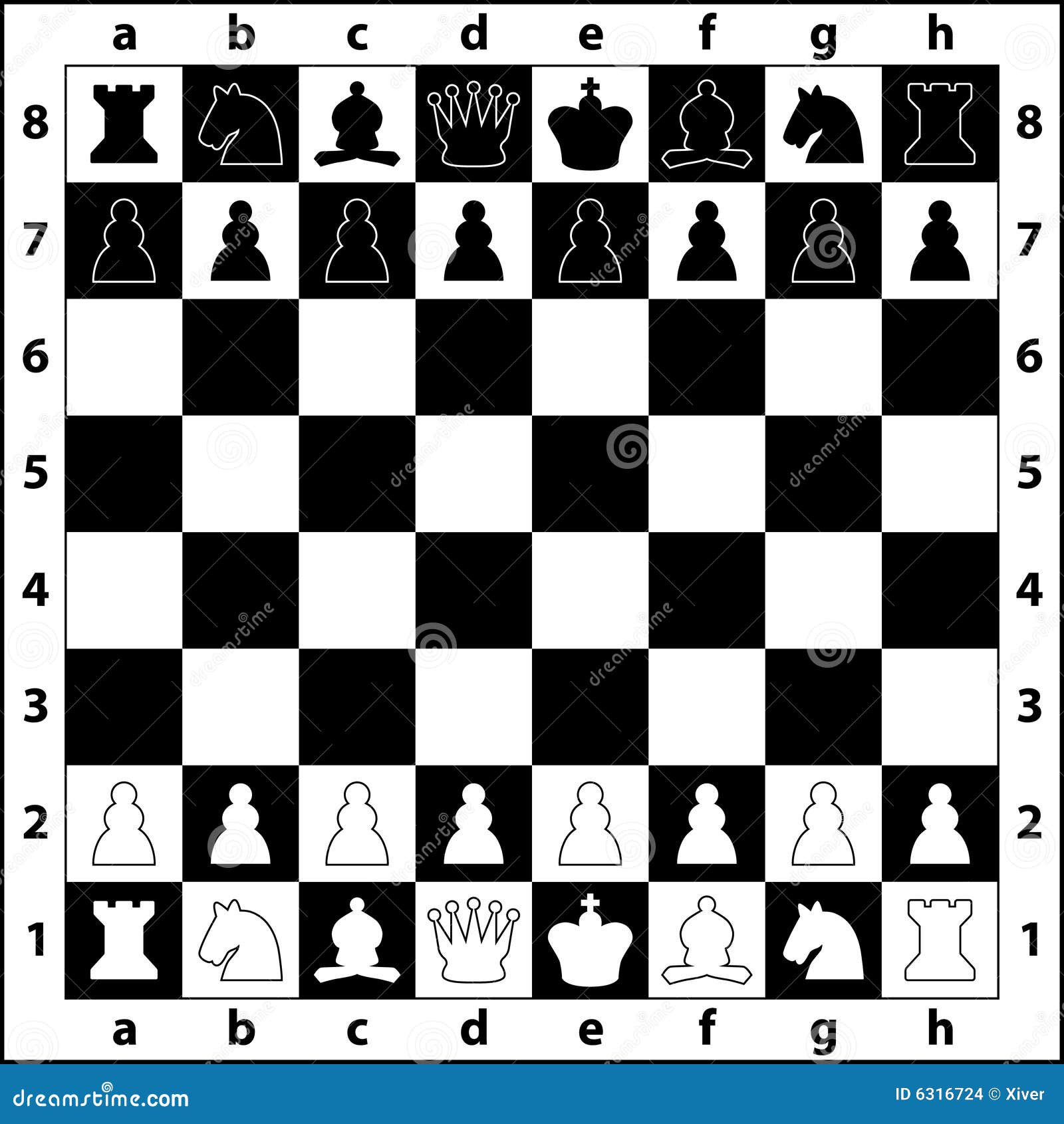Tabuleiro de xadrez ilustração do vetor. Ilustração de ataque - 6316724