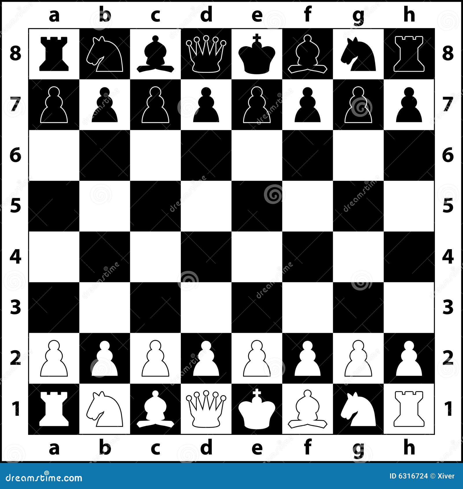Tabuleiro De Xadrez Na Posição Inicial Imagem de Stock - Imagem de  conflito, batalha: 17333385