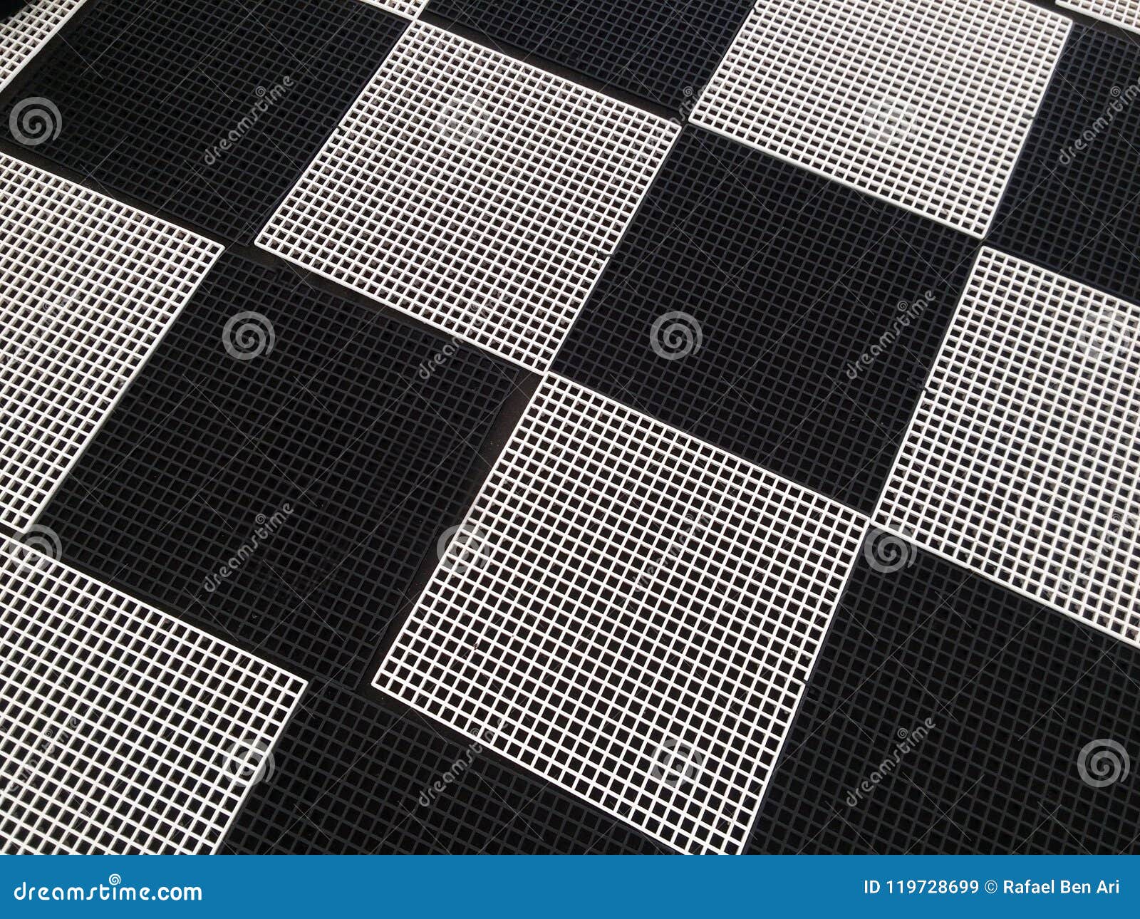 Padrão De Xadrez. Fundo Quadrado Preto E Branco Da Textura No