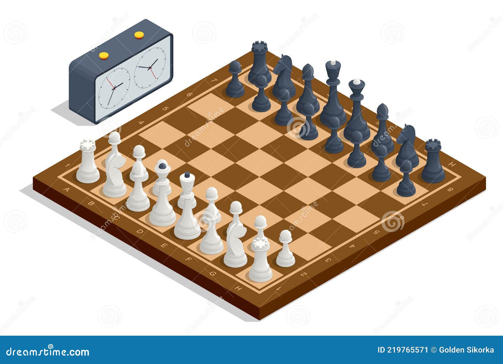 Tabuleiro De Xadrez Isométrico E Peças. ícones De Xadrez. Jogo De Tabuleiro.  Uma Peça De Xadrez Ou Um Xadrez é Qualquer Um Dos Sei Ilustração Stock -  Ilustração de jogo, passatempo: 219765571