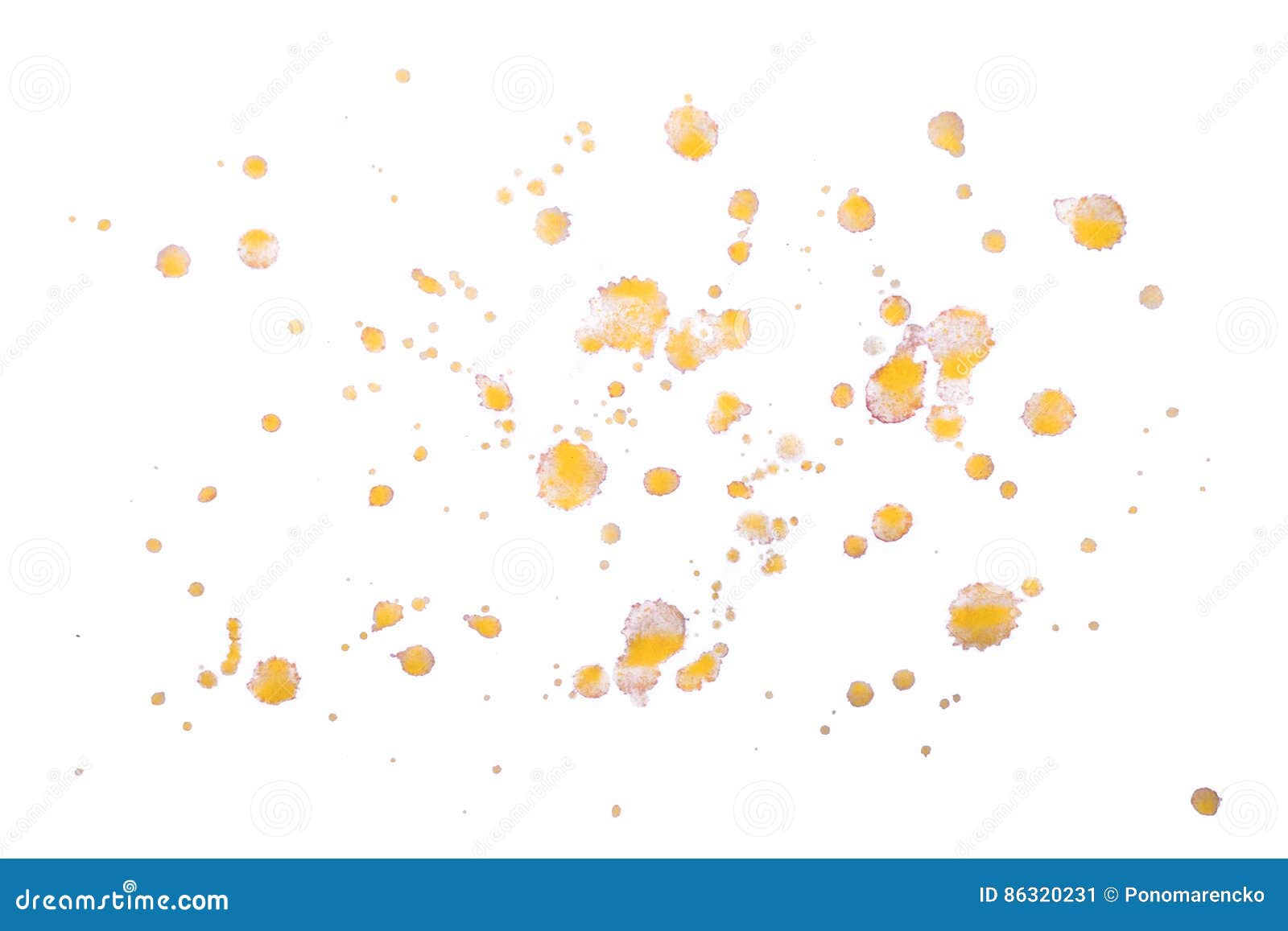 Taches Jaunes Faites Main D'aquarelle Image stock Image du rose