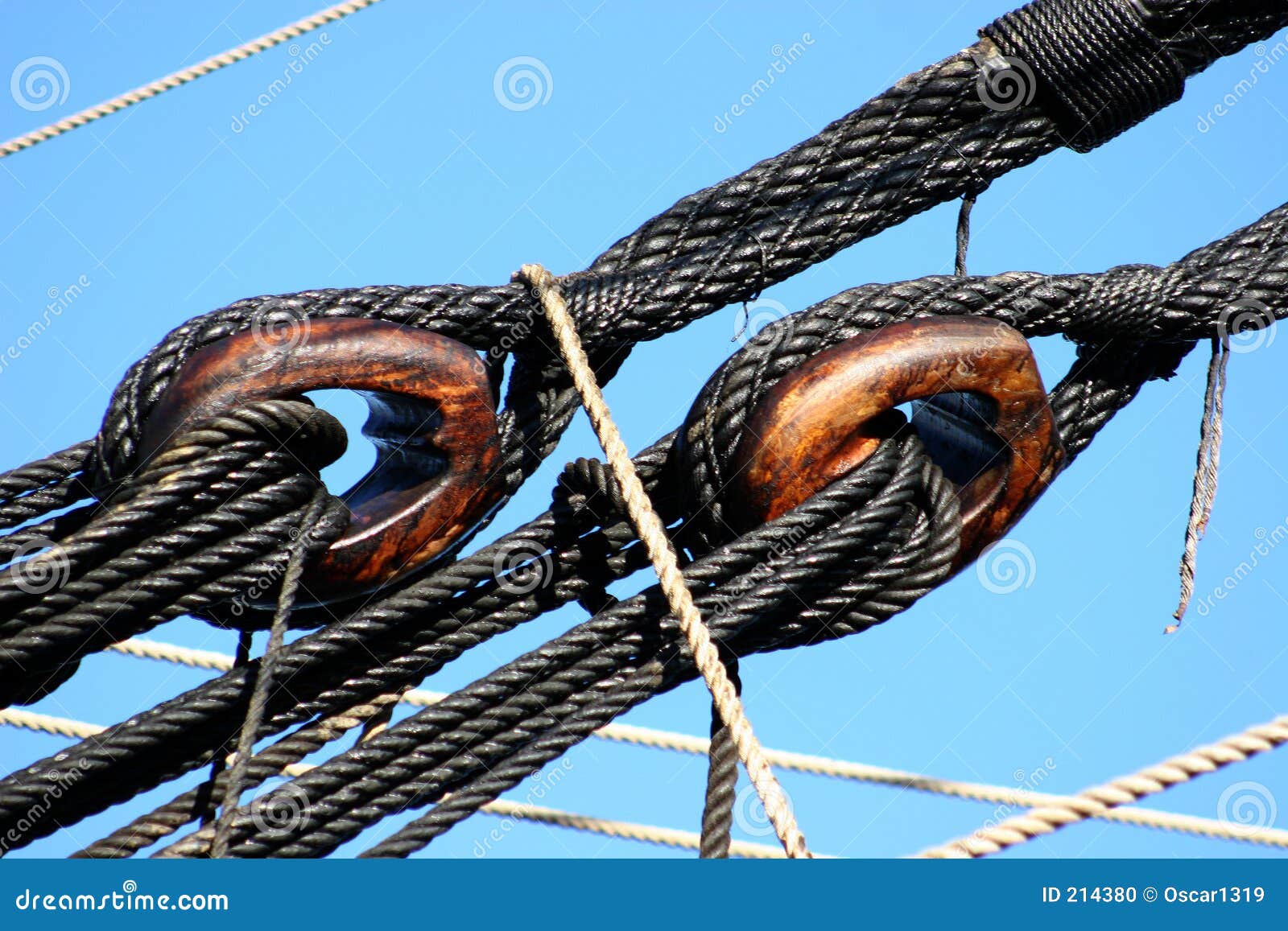 tackles on old boat