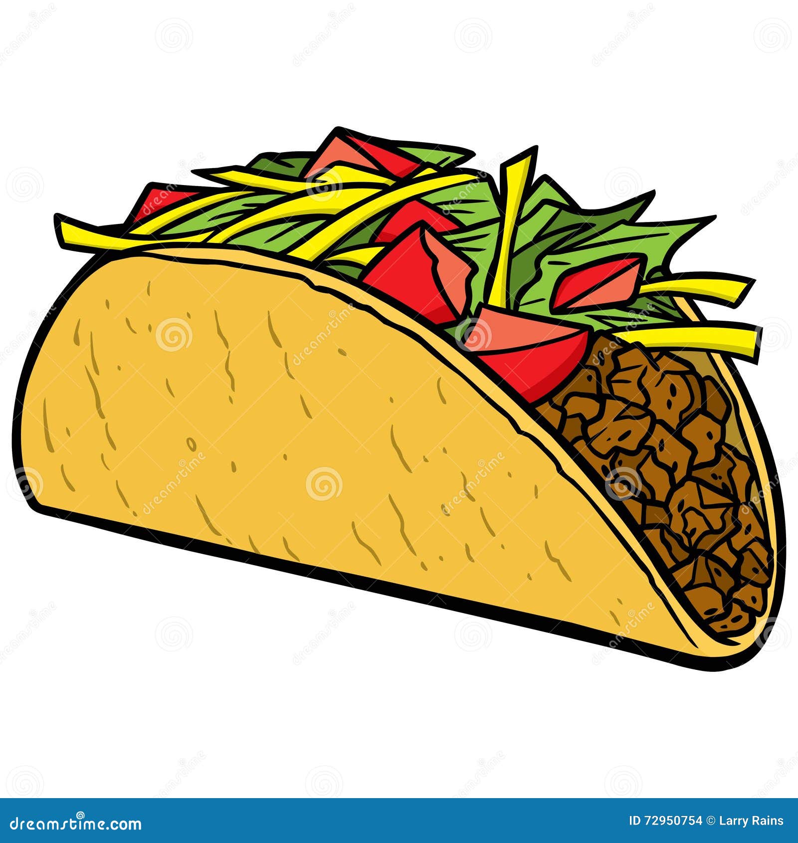 Een vectorillustratie van een Taco