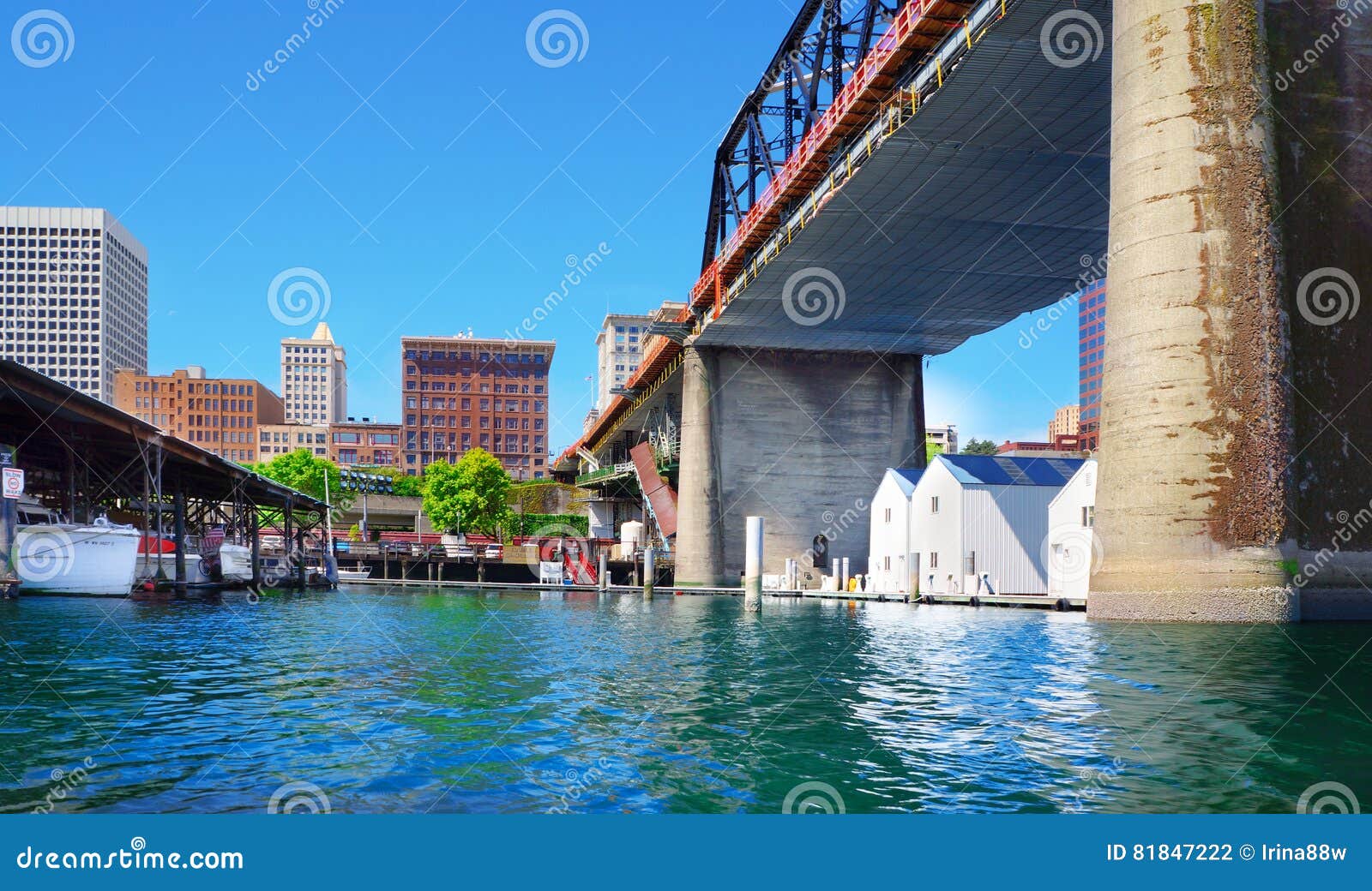 Downtown City Skyline In A Long Panorama Tampa Florida Editorial Image