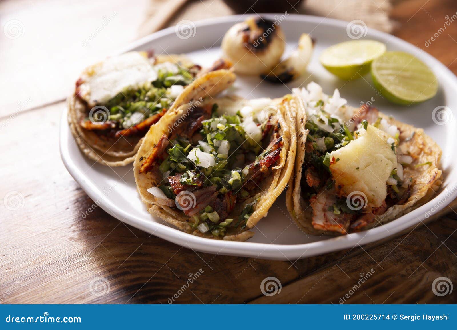 tacos al pastor closeup