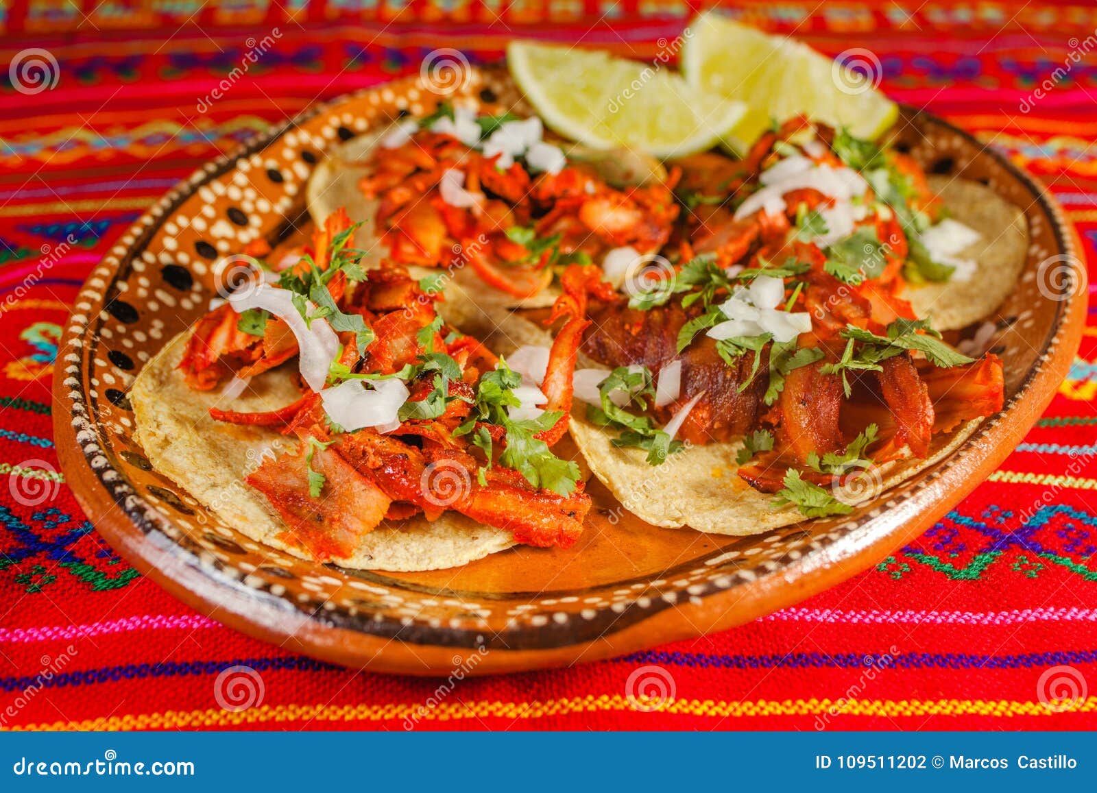 tacos al pastor mexican spicy food in mexico city