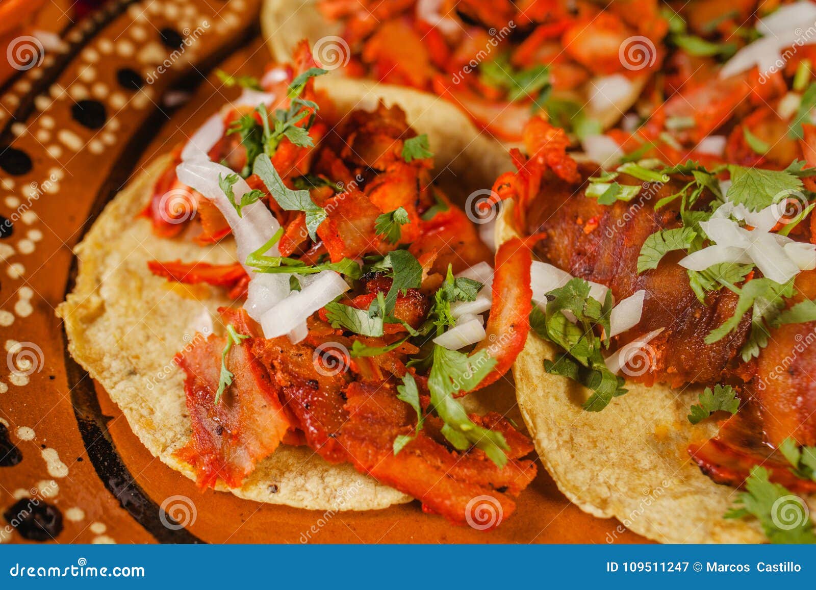tacos al pastor mexican spicy food in mexico city