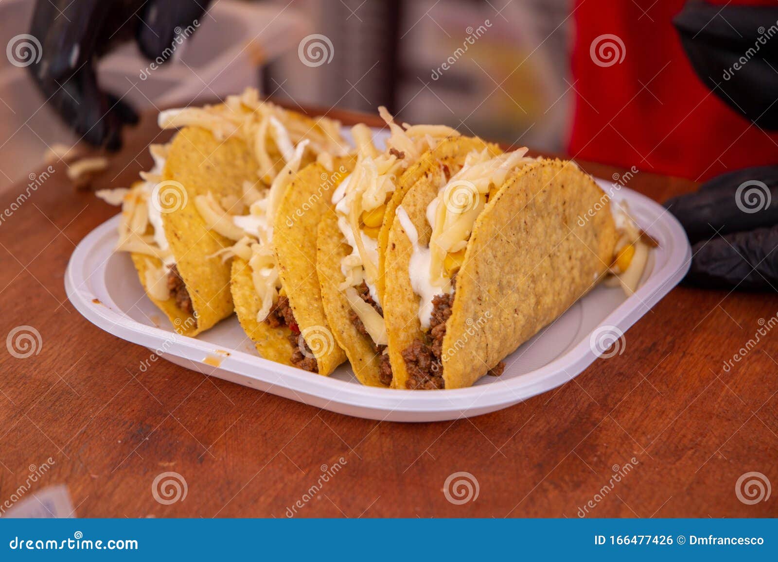 Tacos Burrito Dish Typical Mexican City of Mexico Stock Photo Image