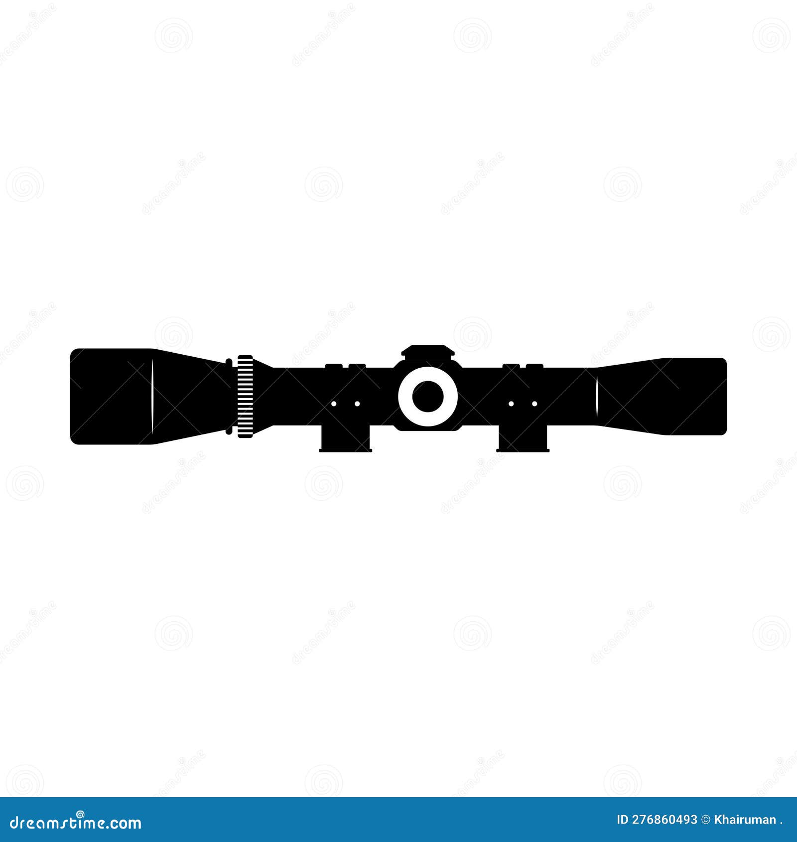 Tactical Scope Silhouette. Black and White Icon Design Element on ...