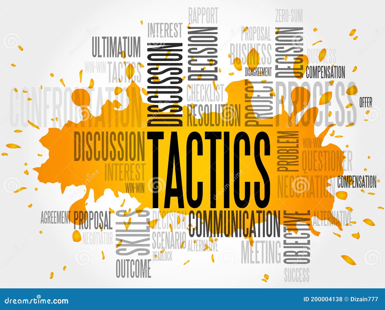 Tactics word cloud stock illustration. Illustration of conceptual
