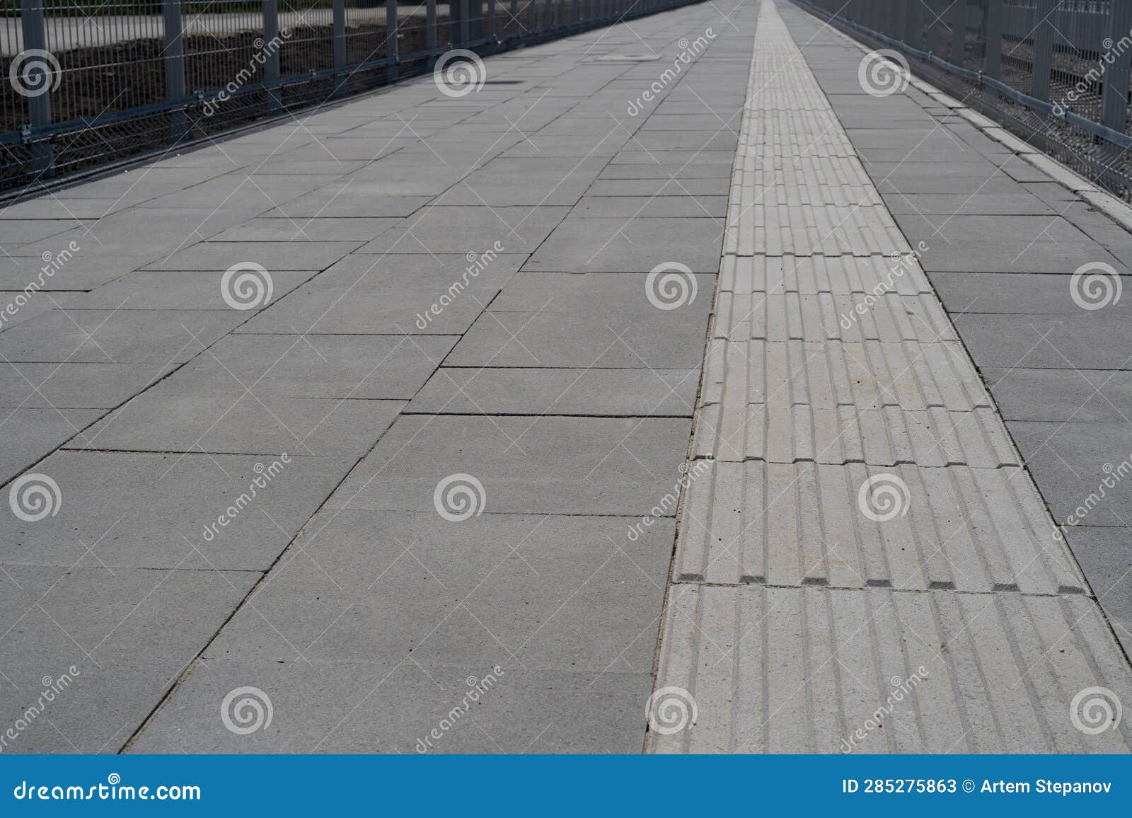 Tactile Paving on Modern Tiles Pathway for Blind Handicap, Safety ...