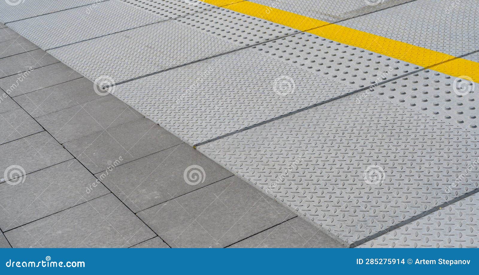 Tactile Paving on Modern Tiles Pathway for Blind Handicap, Safety ...