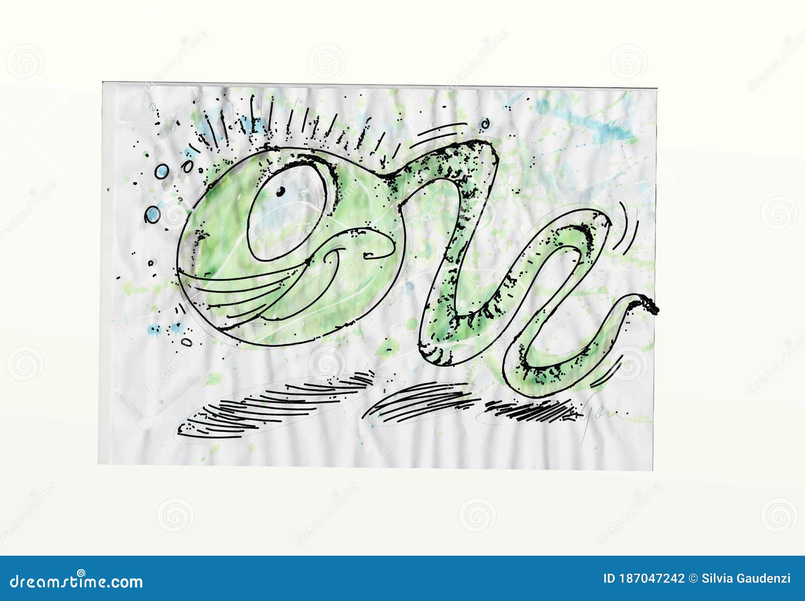 tadpole animated , with bandana anti covid 19