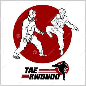 Taekwondo Emblem Taekwondo Logo Design Template Vector Illustration Taekwondo Emblem Taekwondo Logo Design Template Vector Illustration