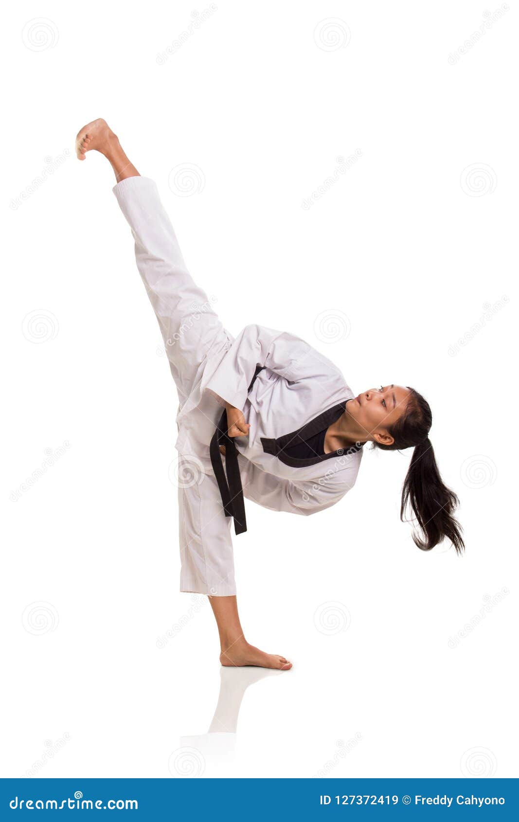 Karate Girl High Kick