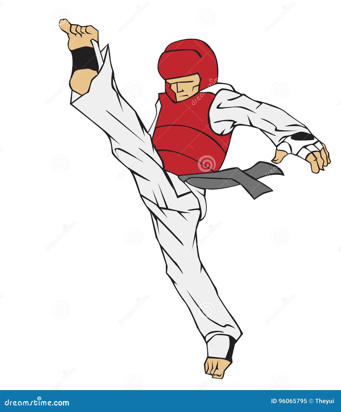 Taekwondo. Martial art stock vector. Illustration of sport - 96065795