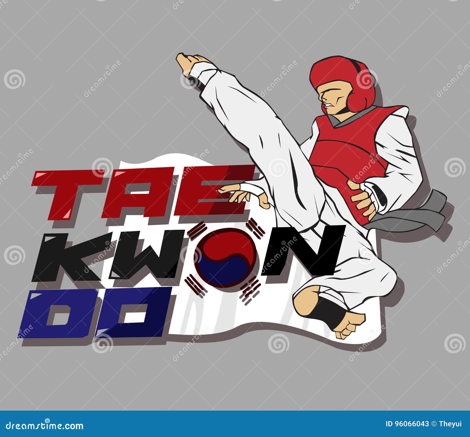 Taekwondo. Martial art stock vector. Illustration of taekwondo 96066043