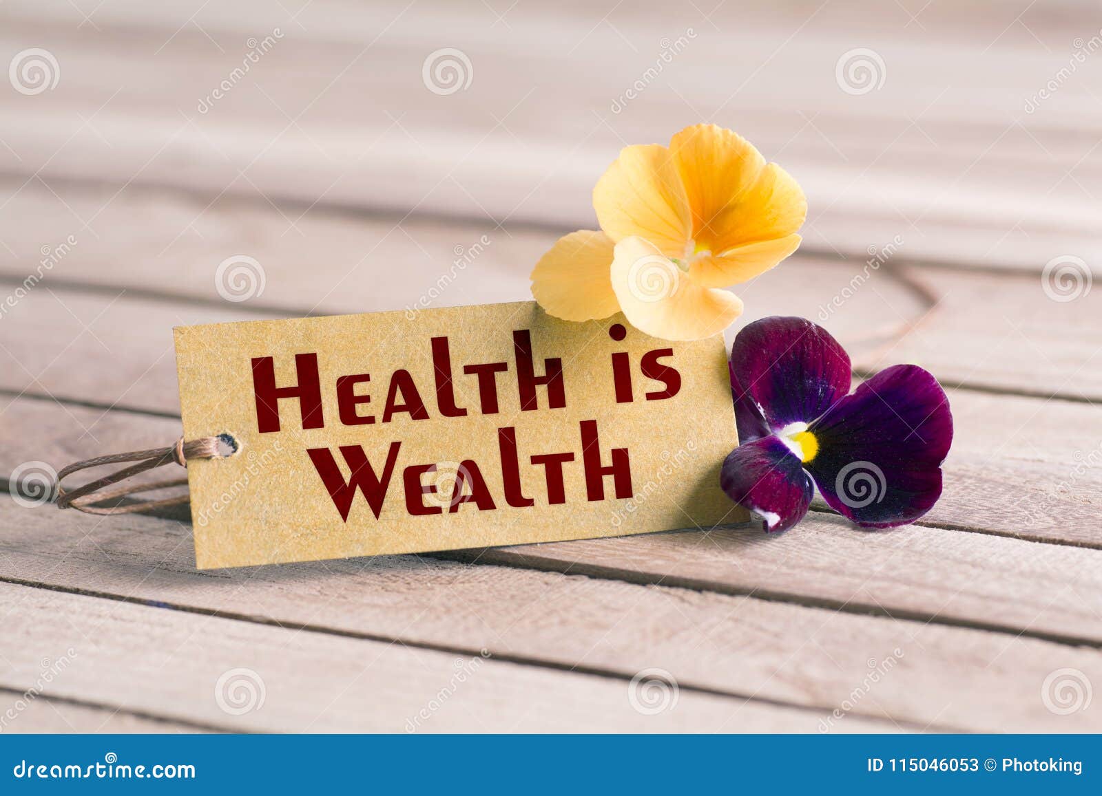 health is wealth tag