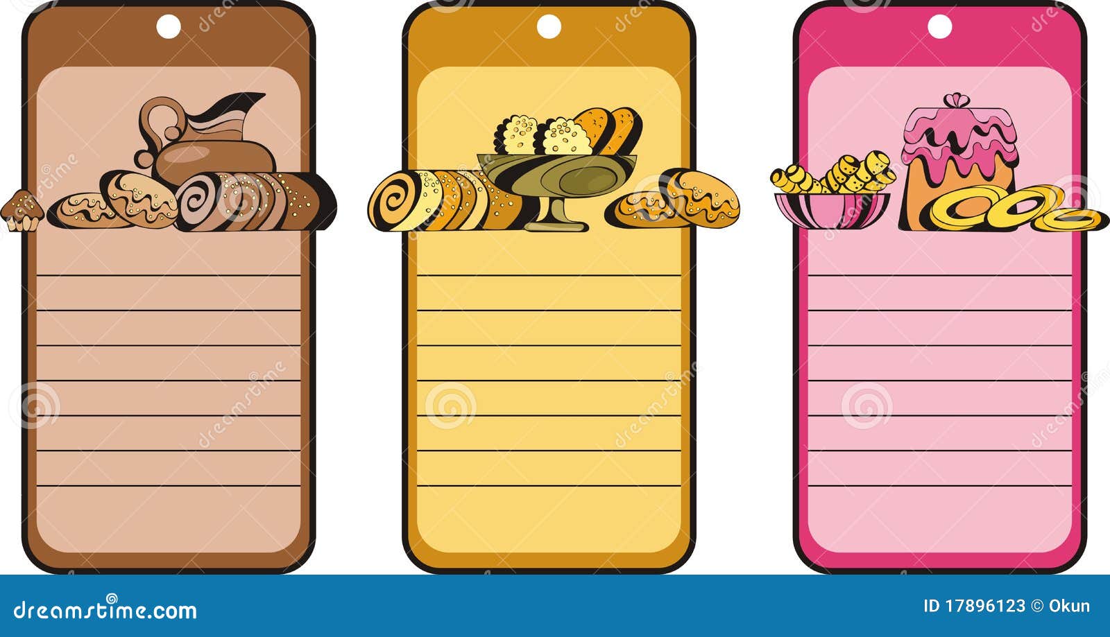 Tag with cakes stock vector. Illustration of cooking 17896123