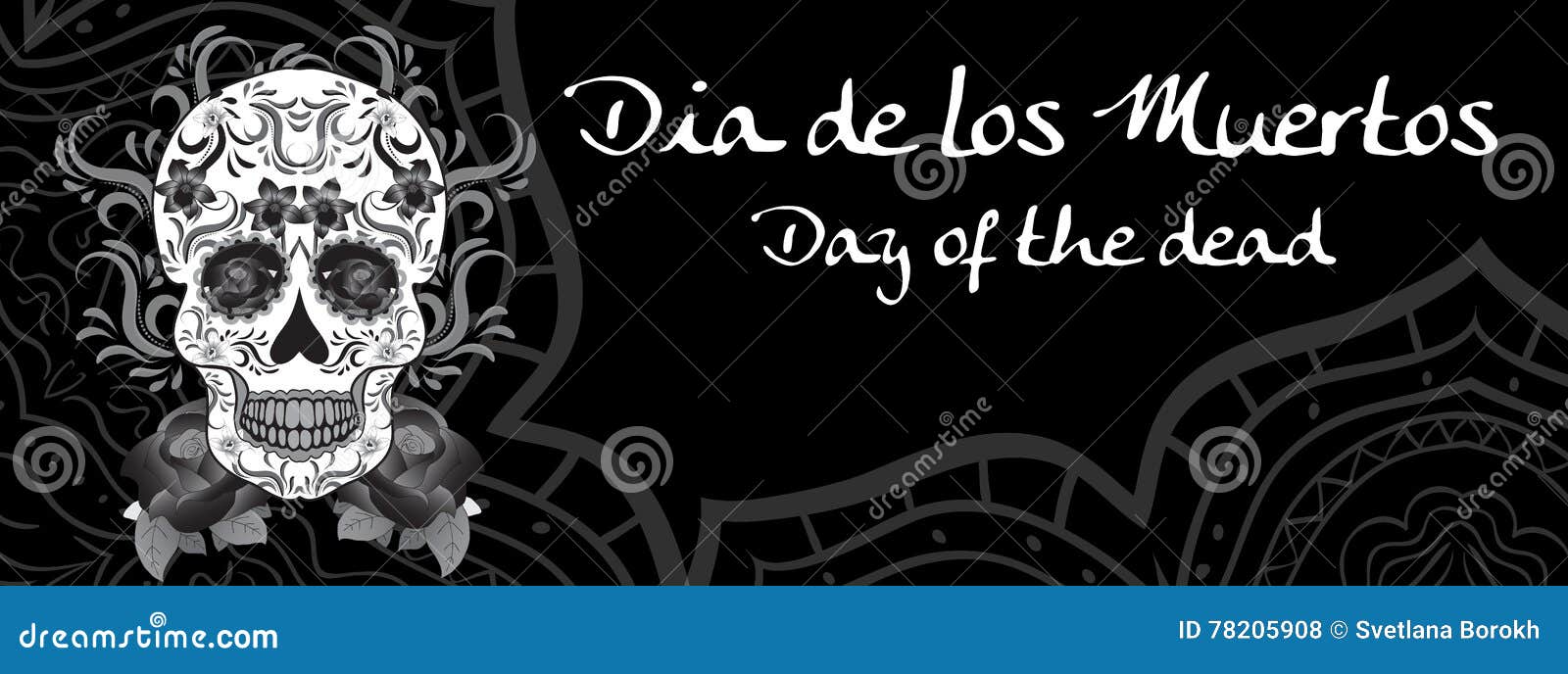 Tag Der Toten, Ein Mexikanisches Festival Dia De Los Muertos Grußkarte, Flieger, Plakat Tag Der Zuckerschädel Vektor Illust Vektor Abbildung - Illustration von traditionell, gezeichnet: 78205908