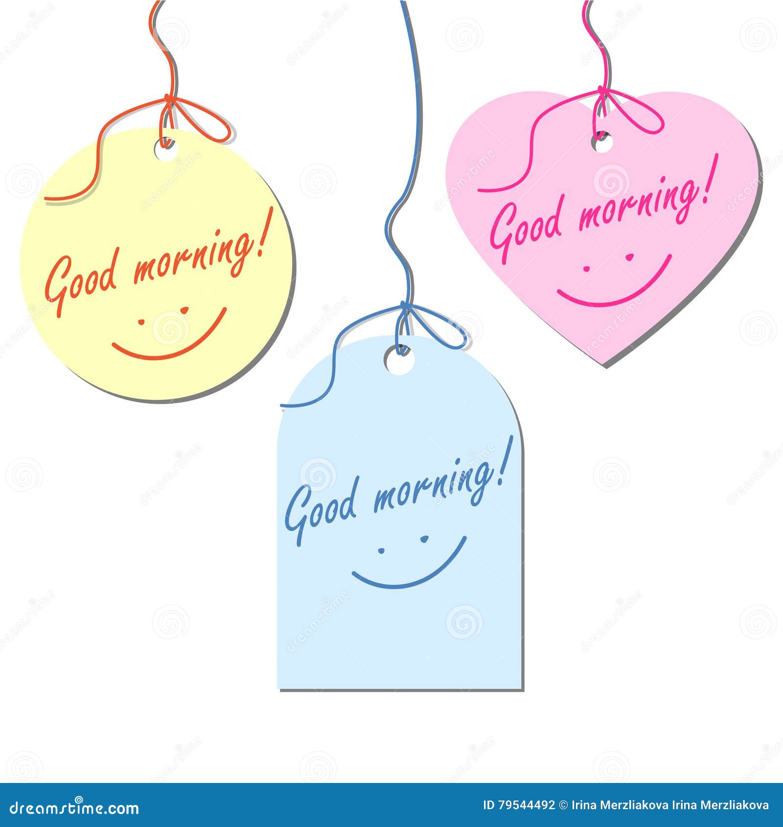 Tag Different Shapes with the Wish Good Morning Vector Stock ...