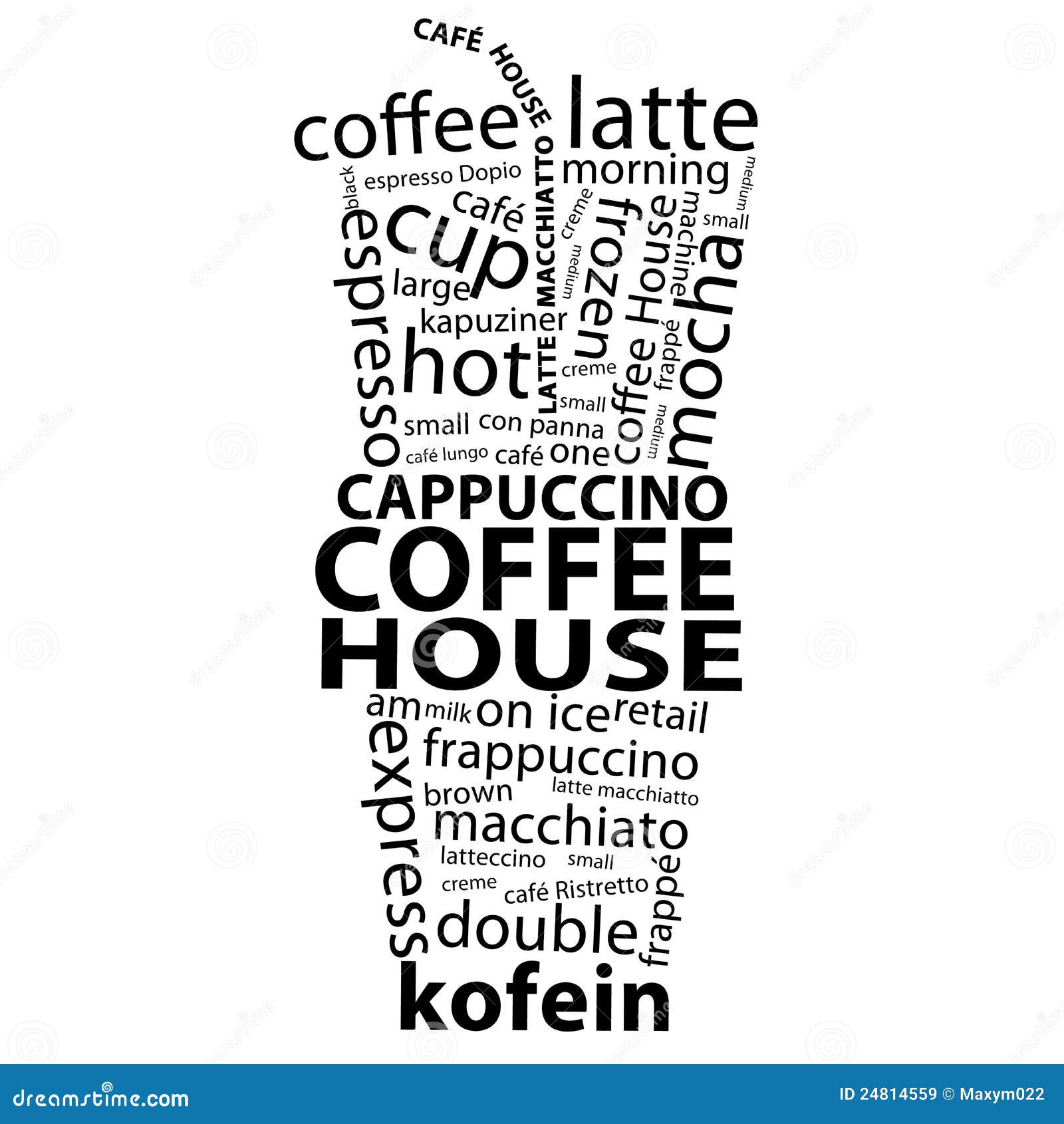 Tag do café imagem de stock editorial. Ilustração de frapura 24814559