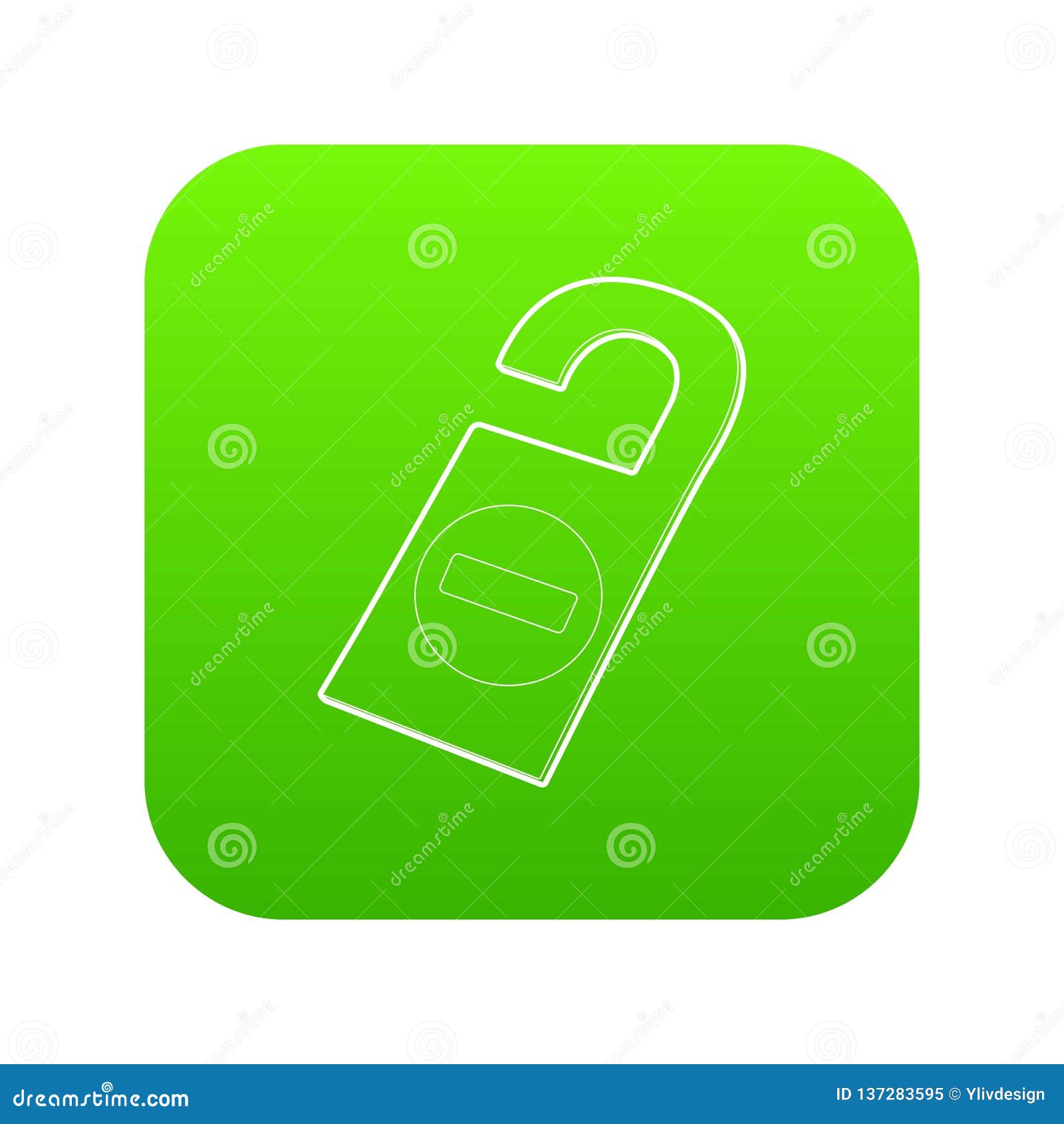 Download Tag Do Not Disturb In Hotel Icon Green Vector Stock Vector ...