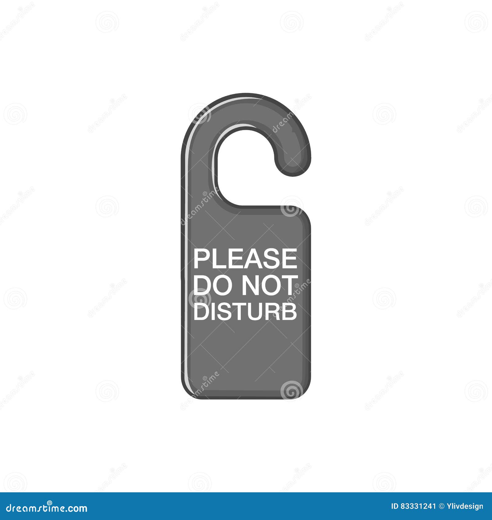 Download Tag Do Not Disturb Icon, Black Monochrome Style Stock ...