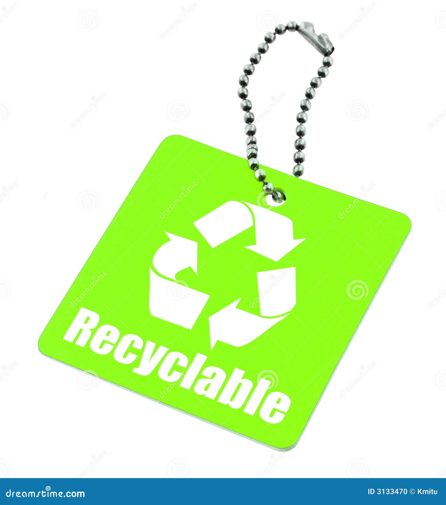 tag with recyclable 