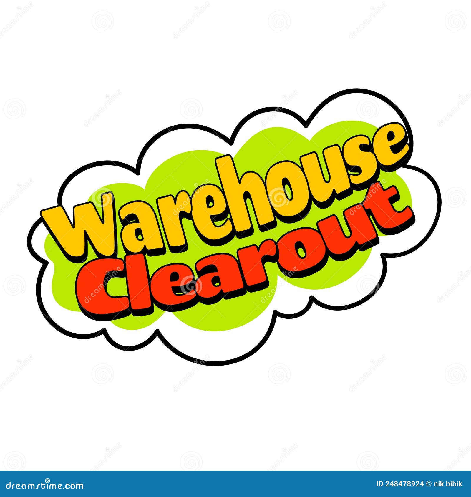 tag warehouse clearout, concept discount