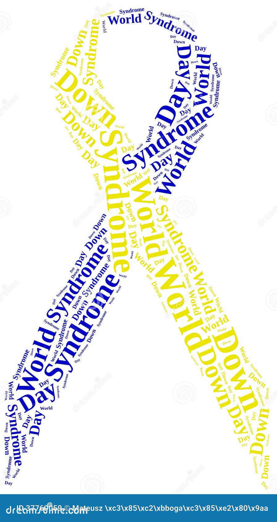 Tag Or Word Cloud World Down Syndrome Day Related Royalty 