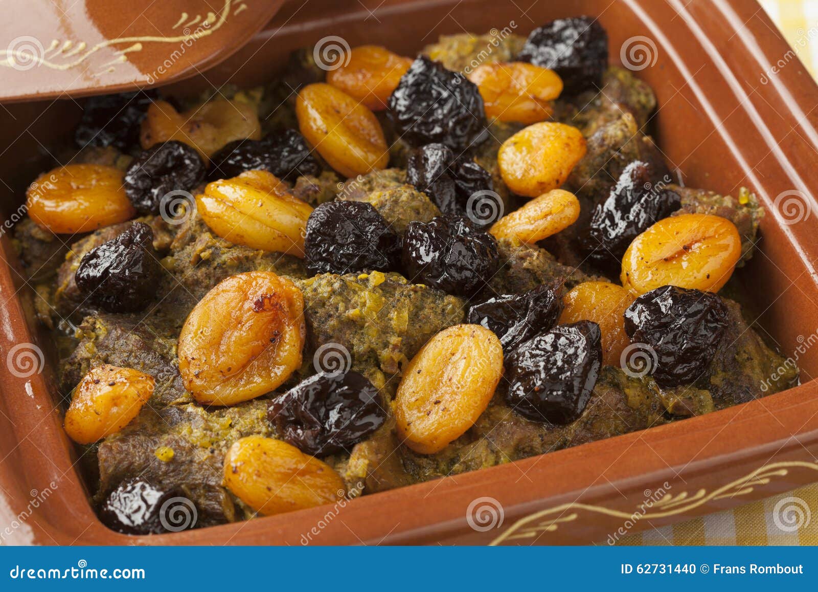 Tagine with Apricots and Prunes Stock Photo Image of morocco