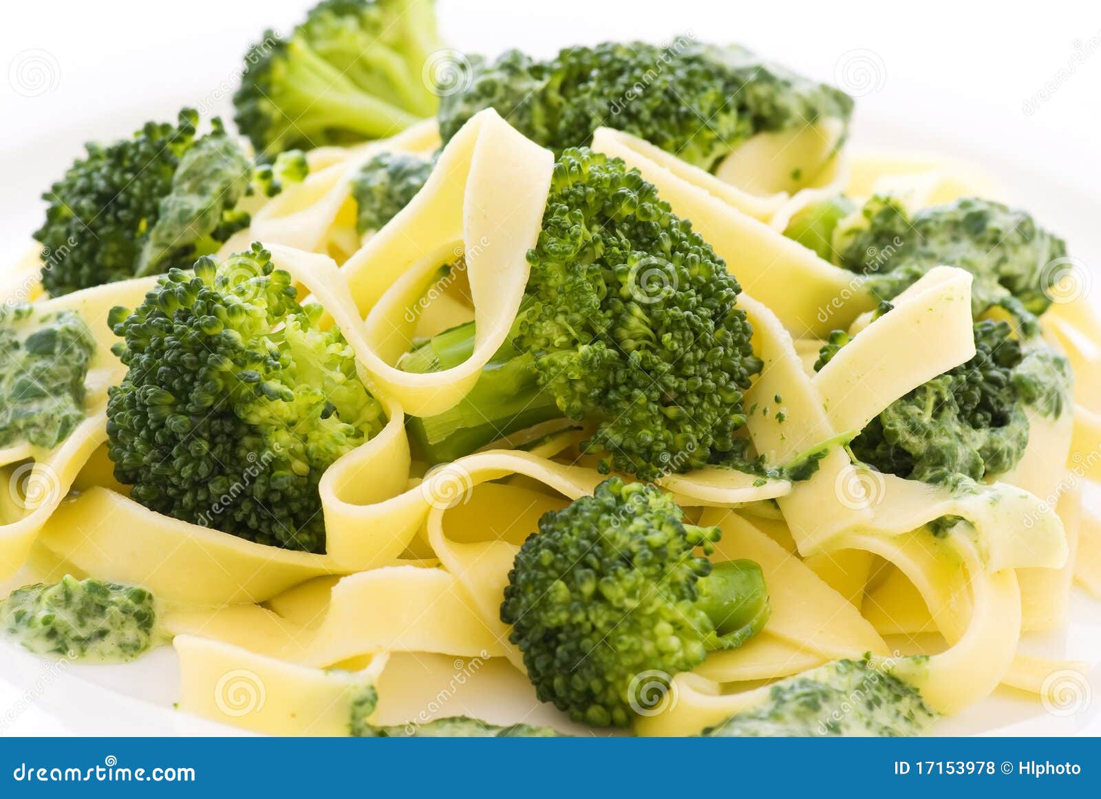 Tagliatelle with Broccoli stock photo. Image of ribbon 17153978
