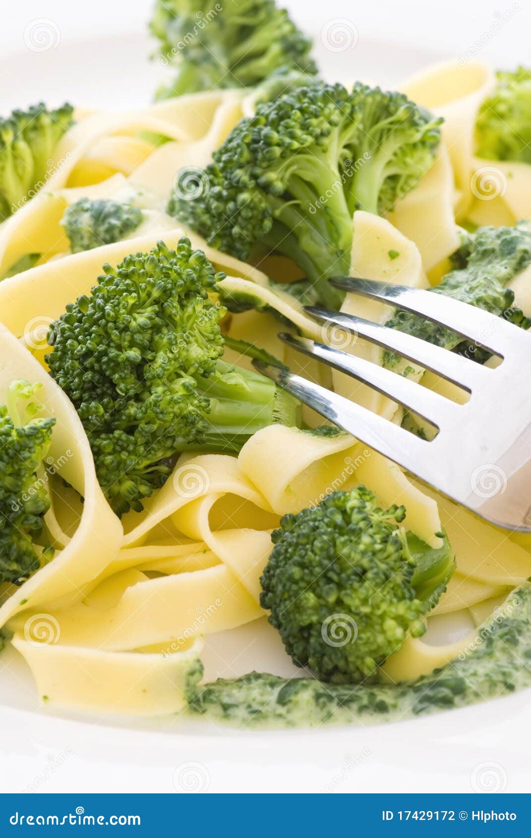 Tagliatelle with Broccoli stock photo. Image of noodles 17429172