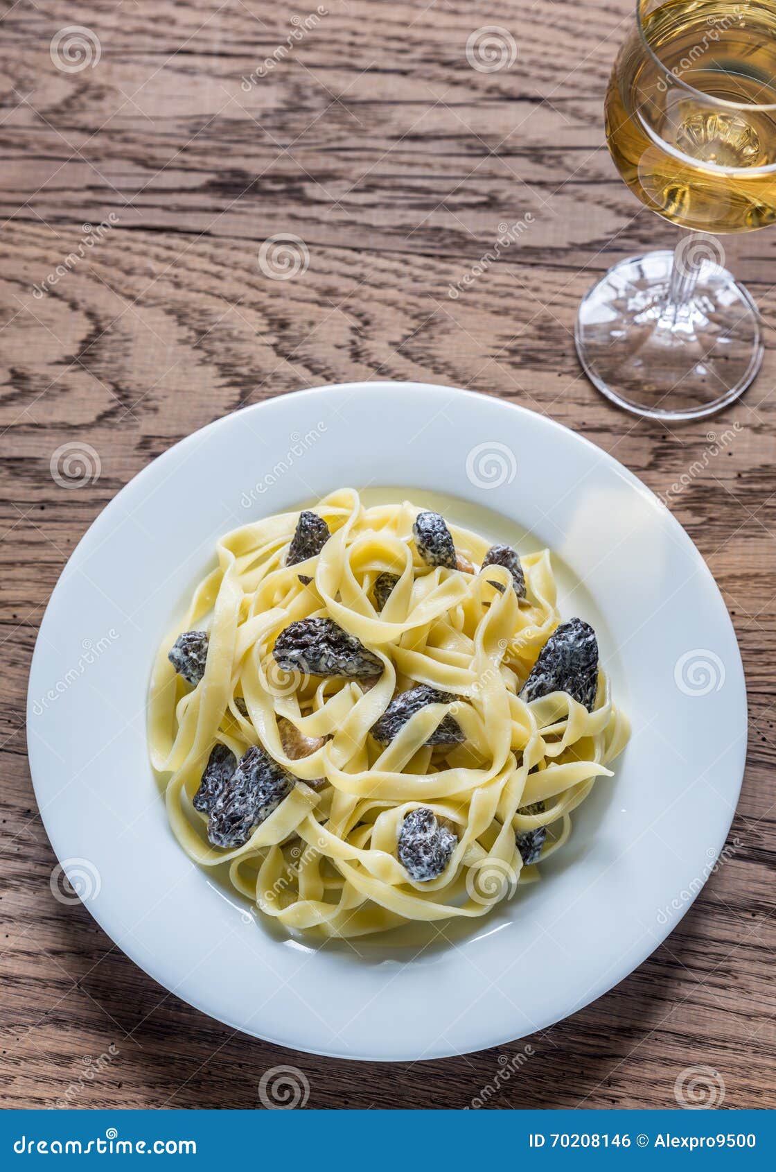 Tagliatelle with Morel Mushrooms Stock Photo Image of mushrooms