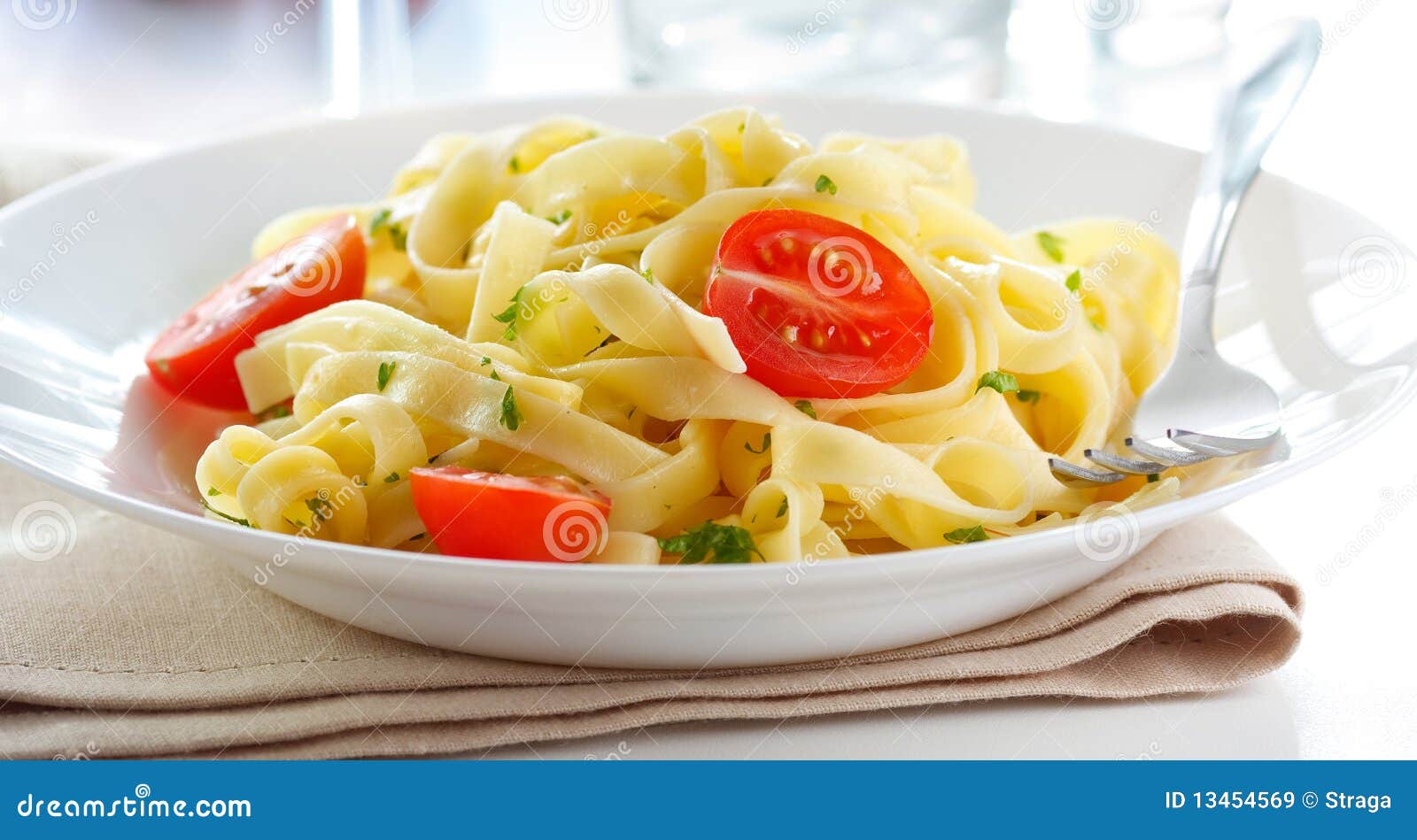 Tagliatelle pasta stock image. Image of meal, vegetable 13454569