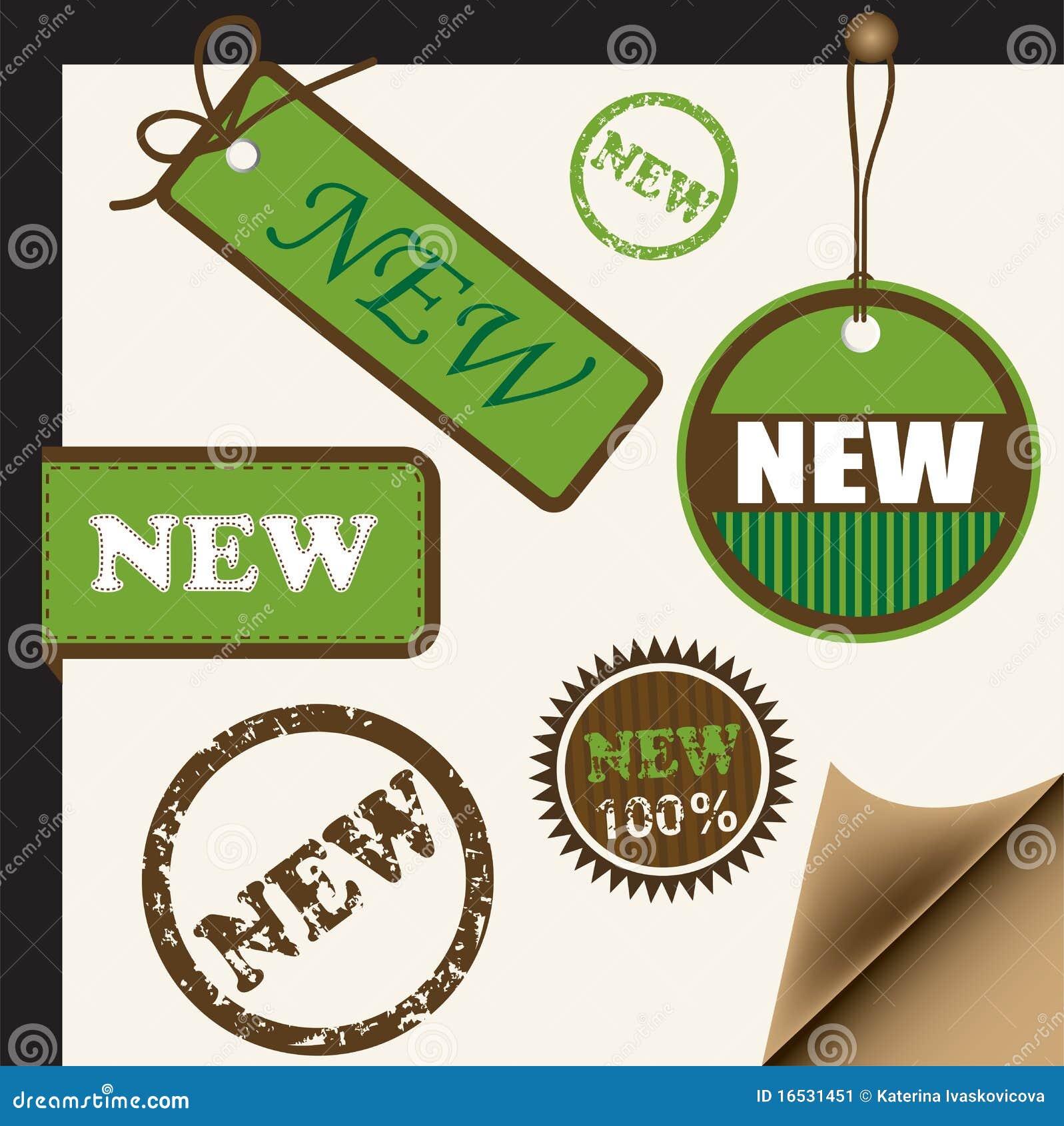 Tags with new sign stock vector. Illustration of icon 16531451